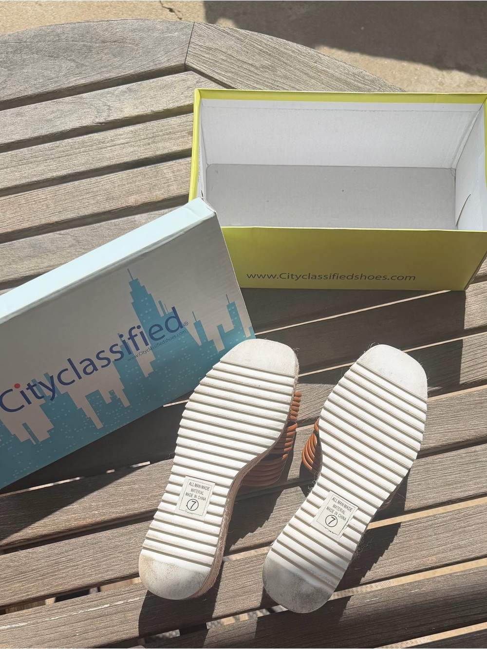 Classified Tan Woven Espadrille Slide Wedges for Women - Picture 6 of 8